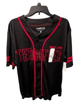 Terrifier Art The Clown Black & Red Horror Movie Baseball Jersey